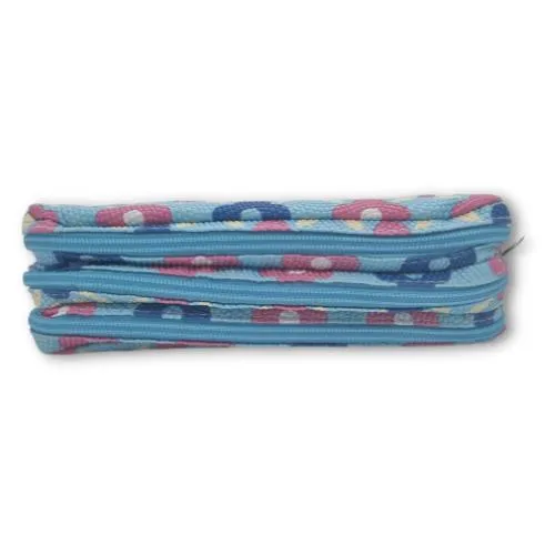 ■ Schoolbooks.ie - Triple Pencil Case - Bead Flower Sky