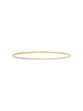 1.00ct Diamond 14K Gold Dainty Tennis Bracelet