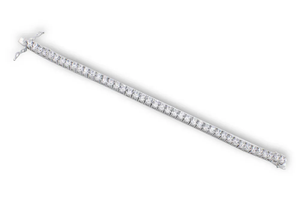 14K White Gold Tennis Bracelet(4mm)