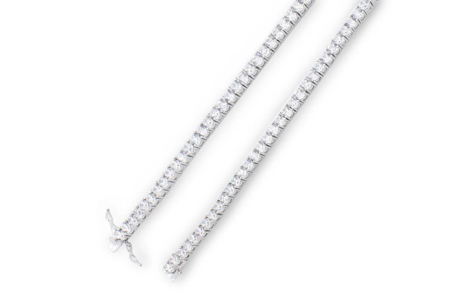 14K White Gold Tennis Bracelet(4mm)