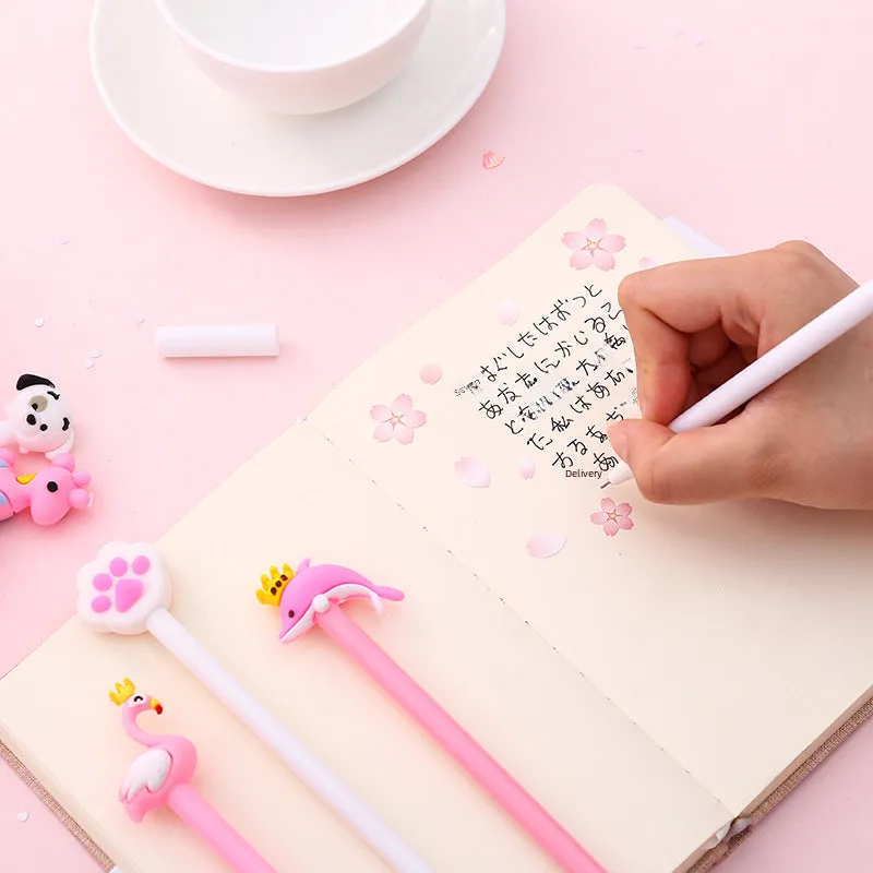 20-Piece Gel Pen Set with Pink Pen Bag