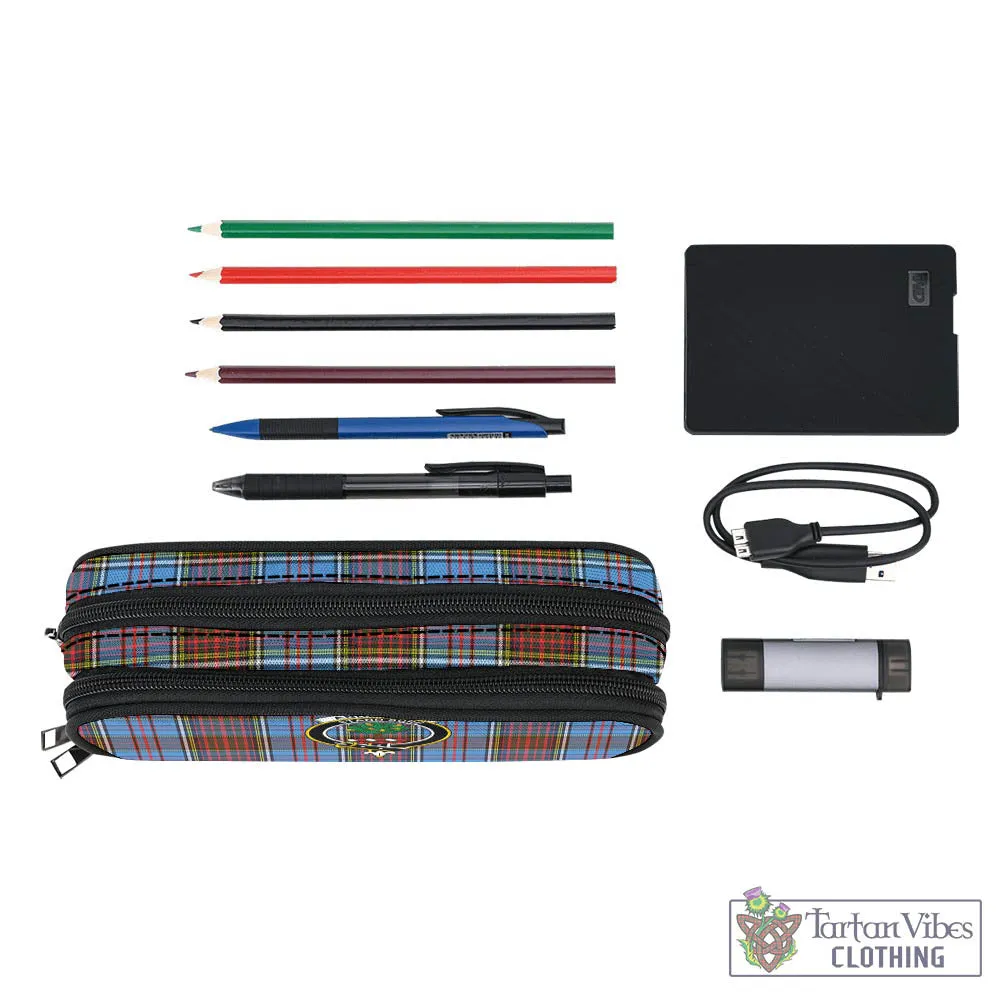 Anderson Modern Tartan Pen and Pencil Case with Family Crest