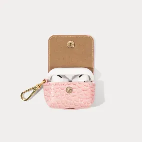 Avery AirPods Clip-On Pouch  - Pink Croc/Gold
