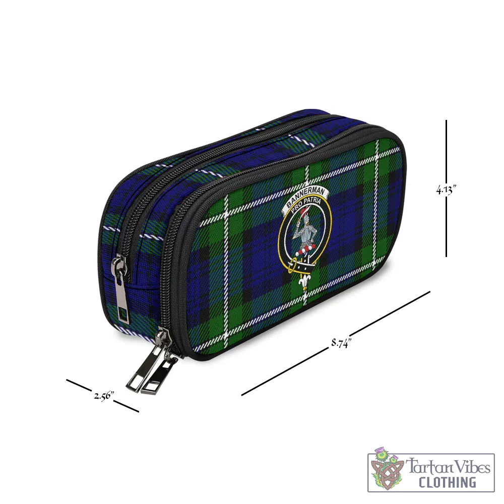 Bannerman Tartan Pen and Pencil Case with Family Crest