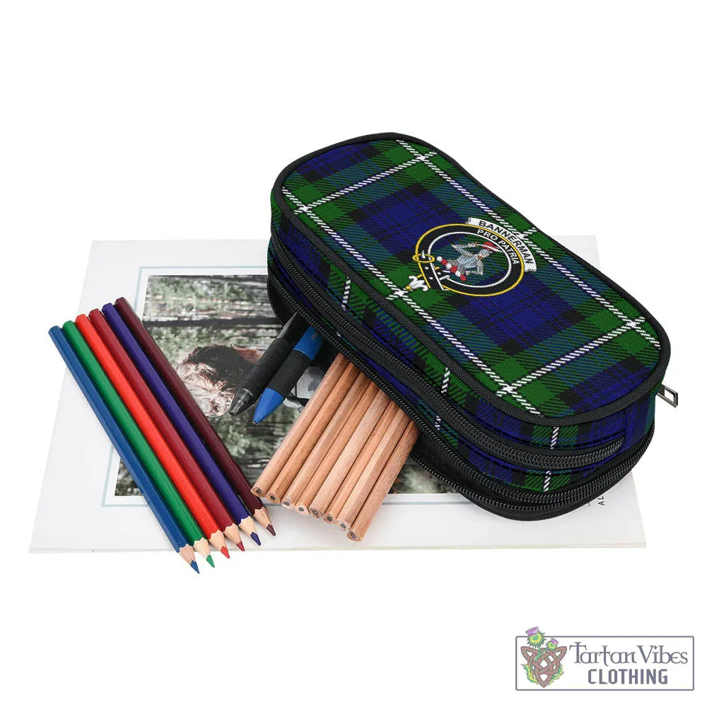 Bannerman Tartan Pen and Pencil Case with Family Crest