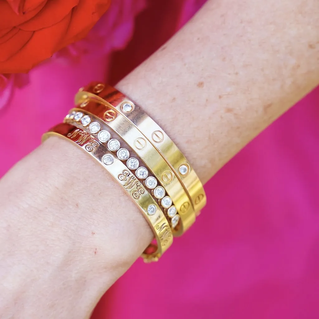 Bezel Set Diamond Tennis Bracelet