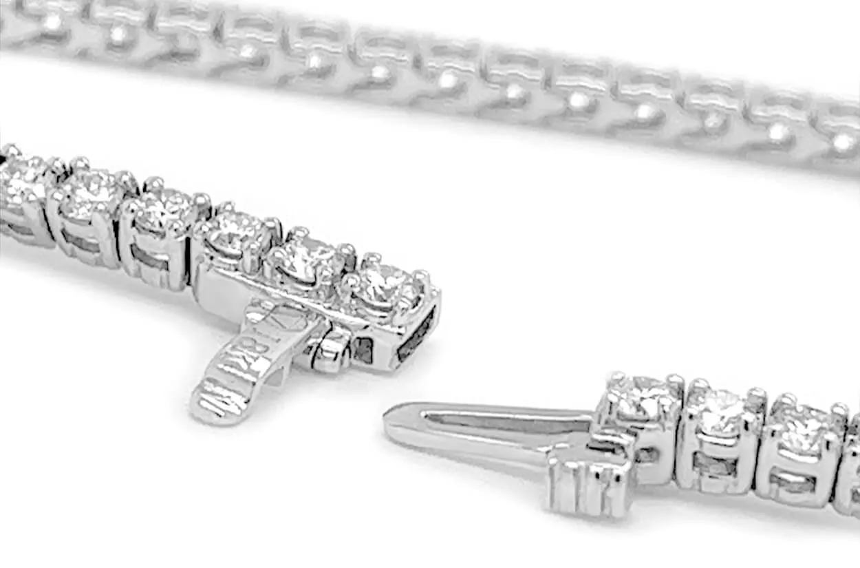 Bracelet 18kt White Gold Tennis with 63 Diamonds