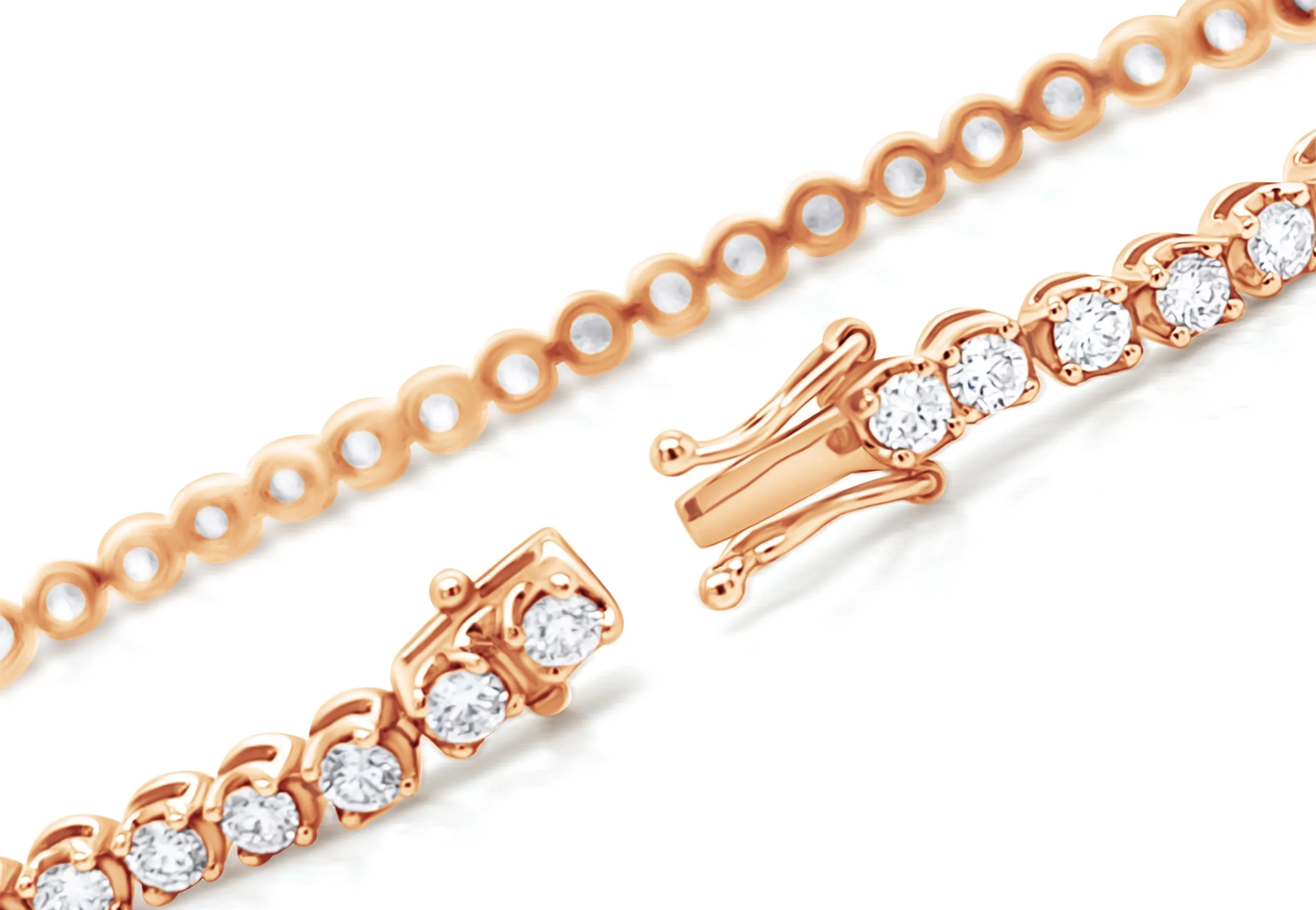Bracelet Tennis 18kt Rose Gold & 52 Diamonds 3.01 carats
