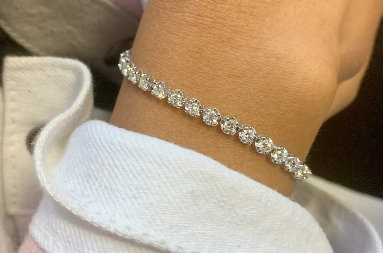 Bracelet Tennis 18kt White Gold & 40 Diamonds
