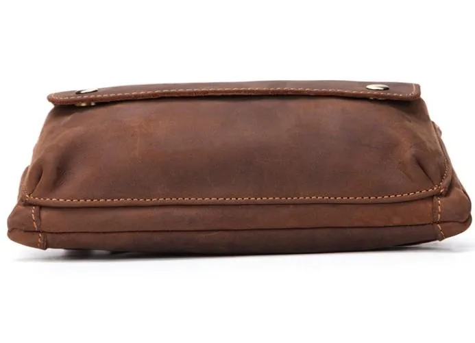 Cool and Retro Brown LEATHER MENS FANNY PACK FOR MEN BUMBAG Vintage WAIST BAGS