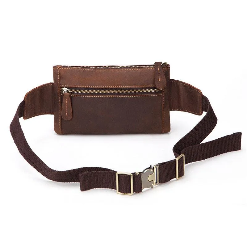 Cool and Retro Brown LEATHER MENS FANNY PACK FOR MEN BUMBAG Vintage WAIST BAGS