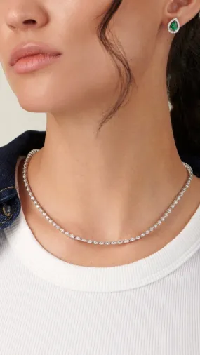Coralie Necklace White Gold Plated