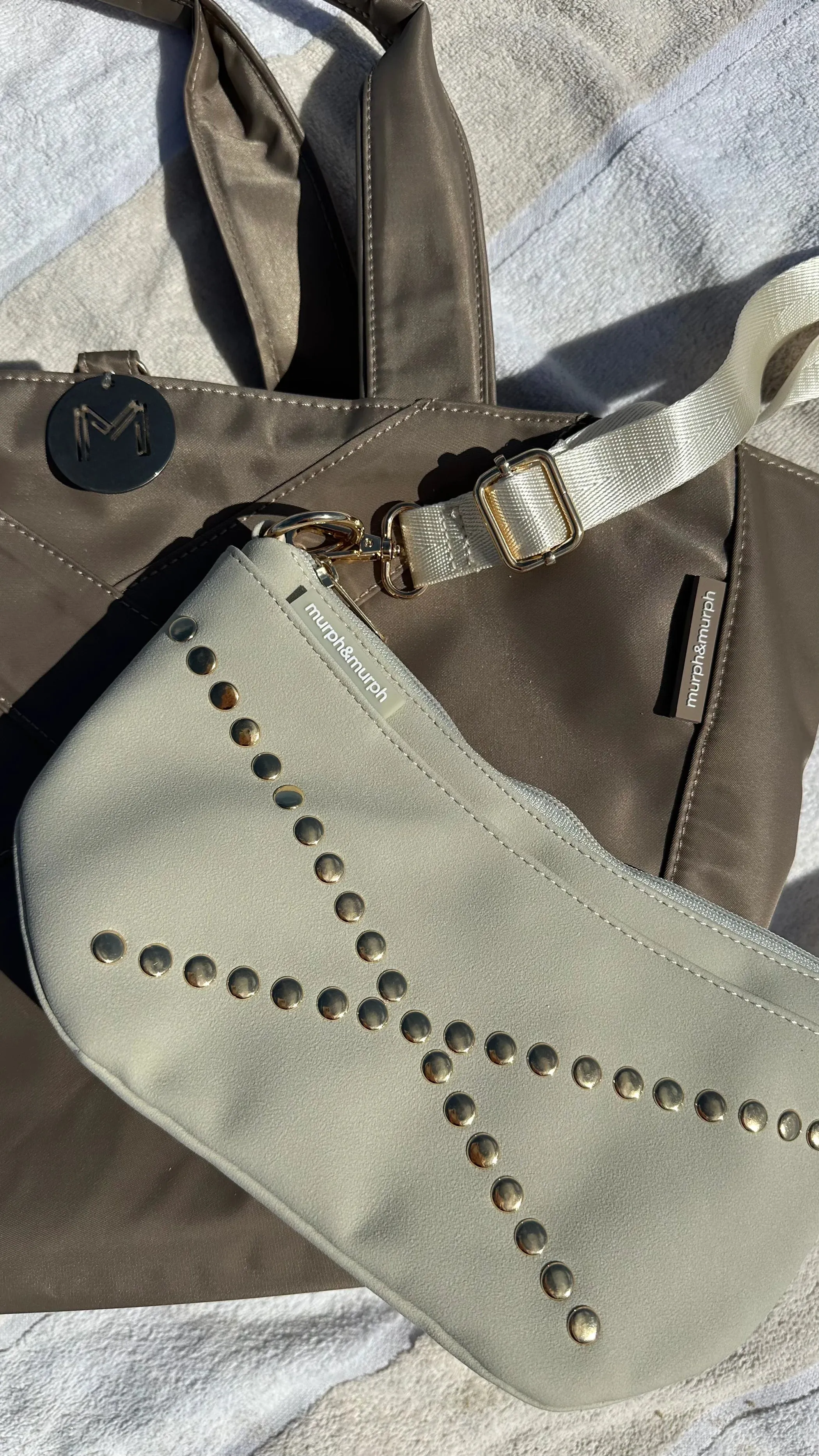 COVE PETITE | Cream Suede x Gold Studs