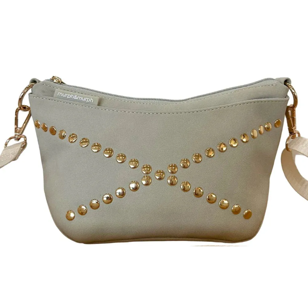 COVE PETITE | Cream Suede x Gold Studs