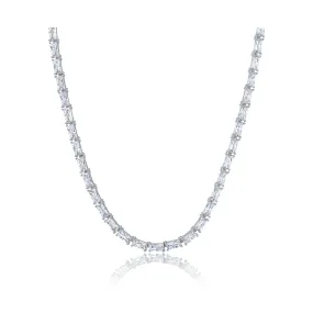 CRISLU Baguette Cut Tennis Necklace