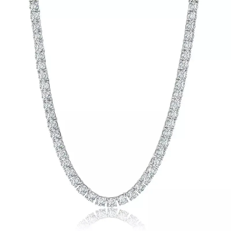 Crislu Tennis Brilliant Cut Tennis  Necklace Cubic Zirconia -16"
