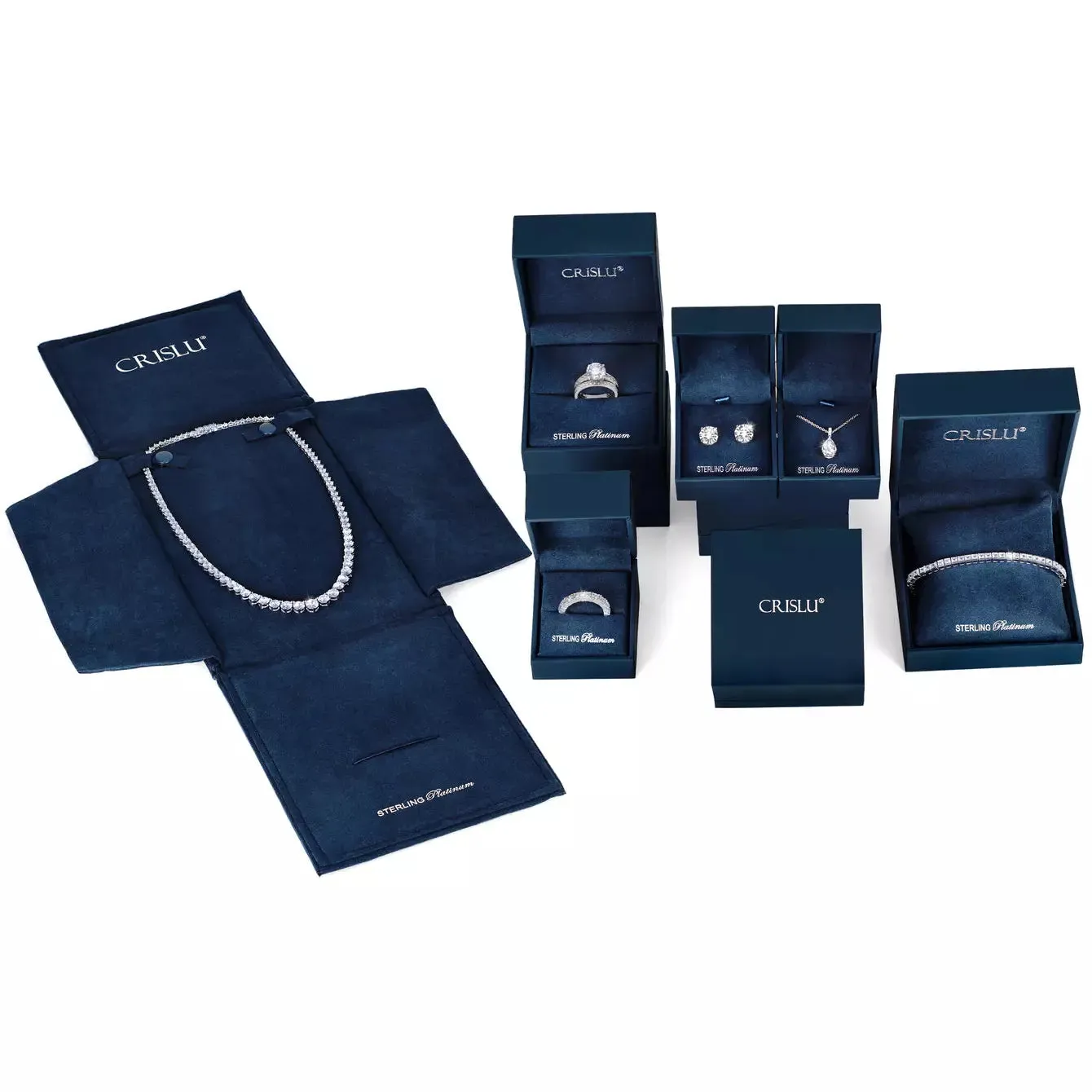 Crislu Tennis Brilliant Cut Tennis  Necklace Cubic Zirconia -18"