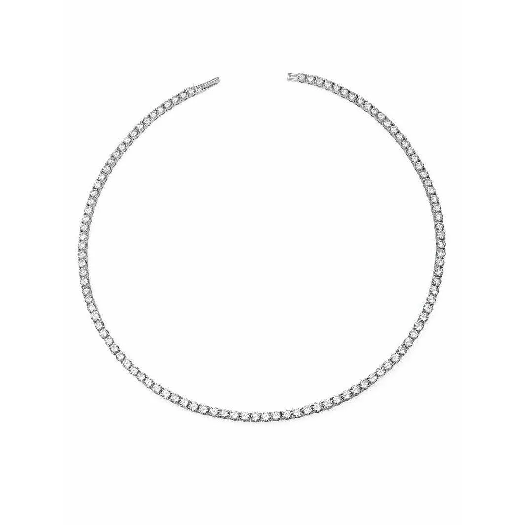 Crislu Tennis Brilliant Cut Tennis  Necklace Cubic Zirconia -18"