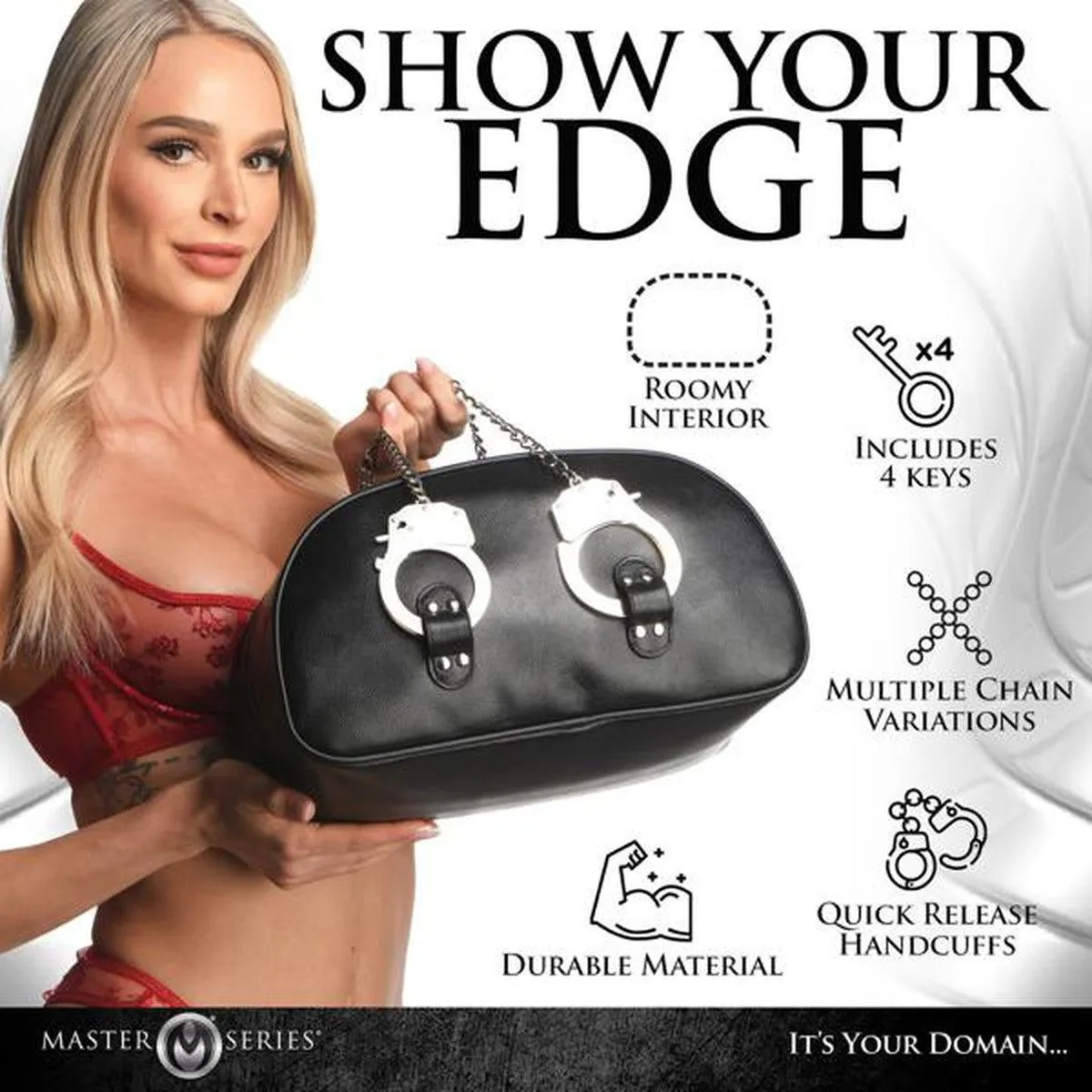 Cuffed And Loaded Travel Bag With Handcuffs