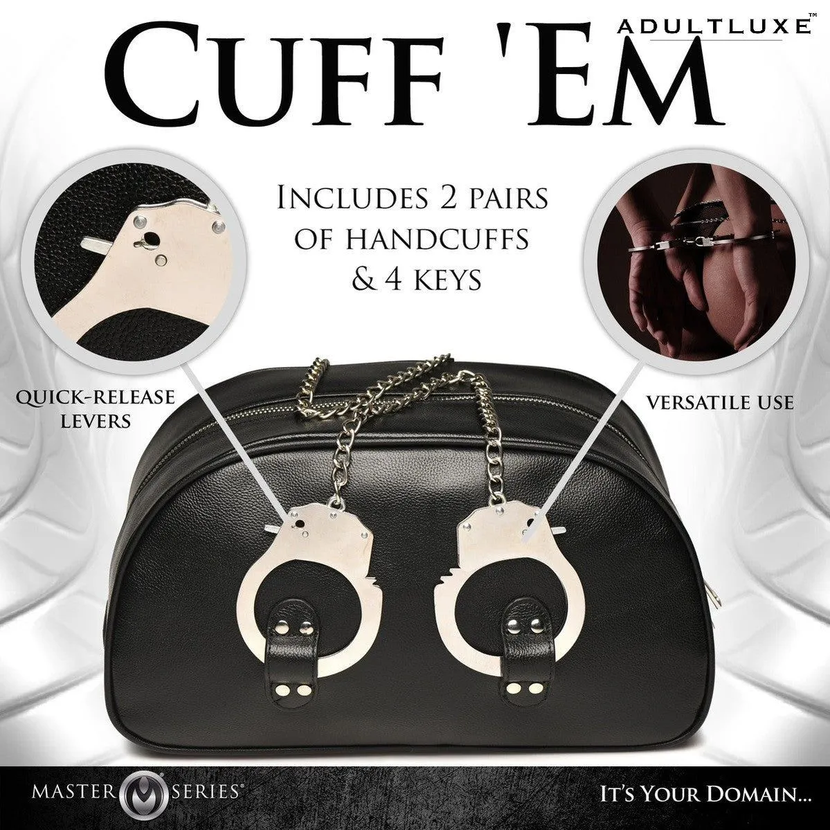 Cuffed And Loaded Travel Bag With Handcuffs