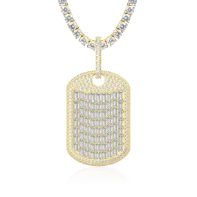 Custom Iced Out Dog Tag Pendant
