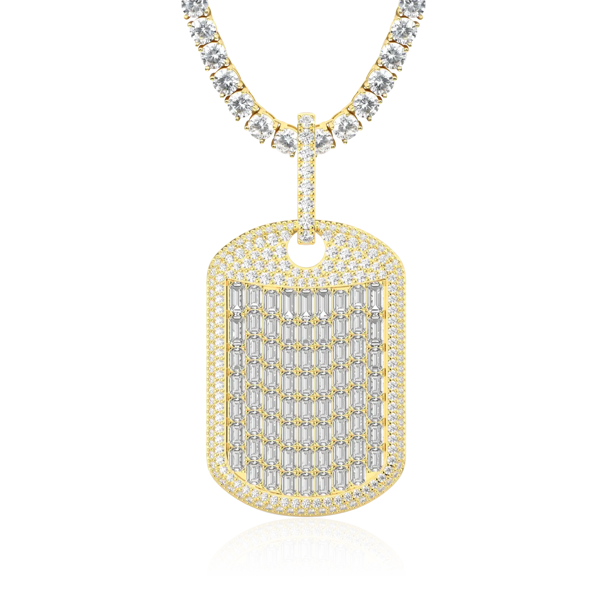 Custom Iced Out Dog Tag Pendant