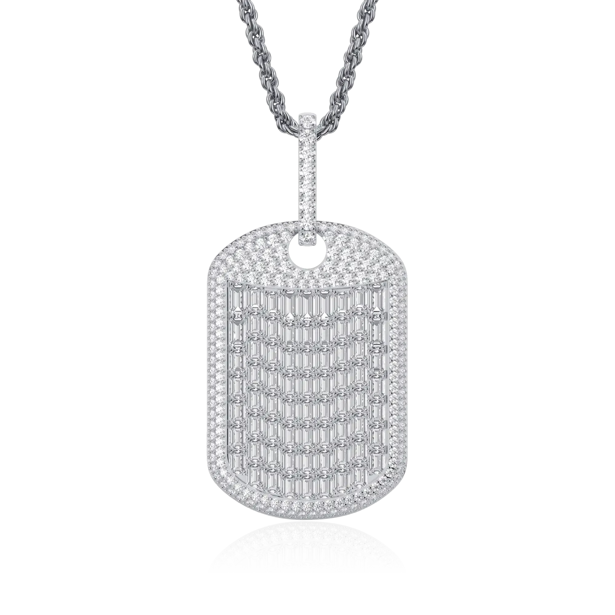 Custom Iced Out Dog Tag Pendant