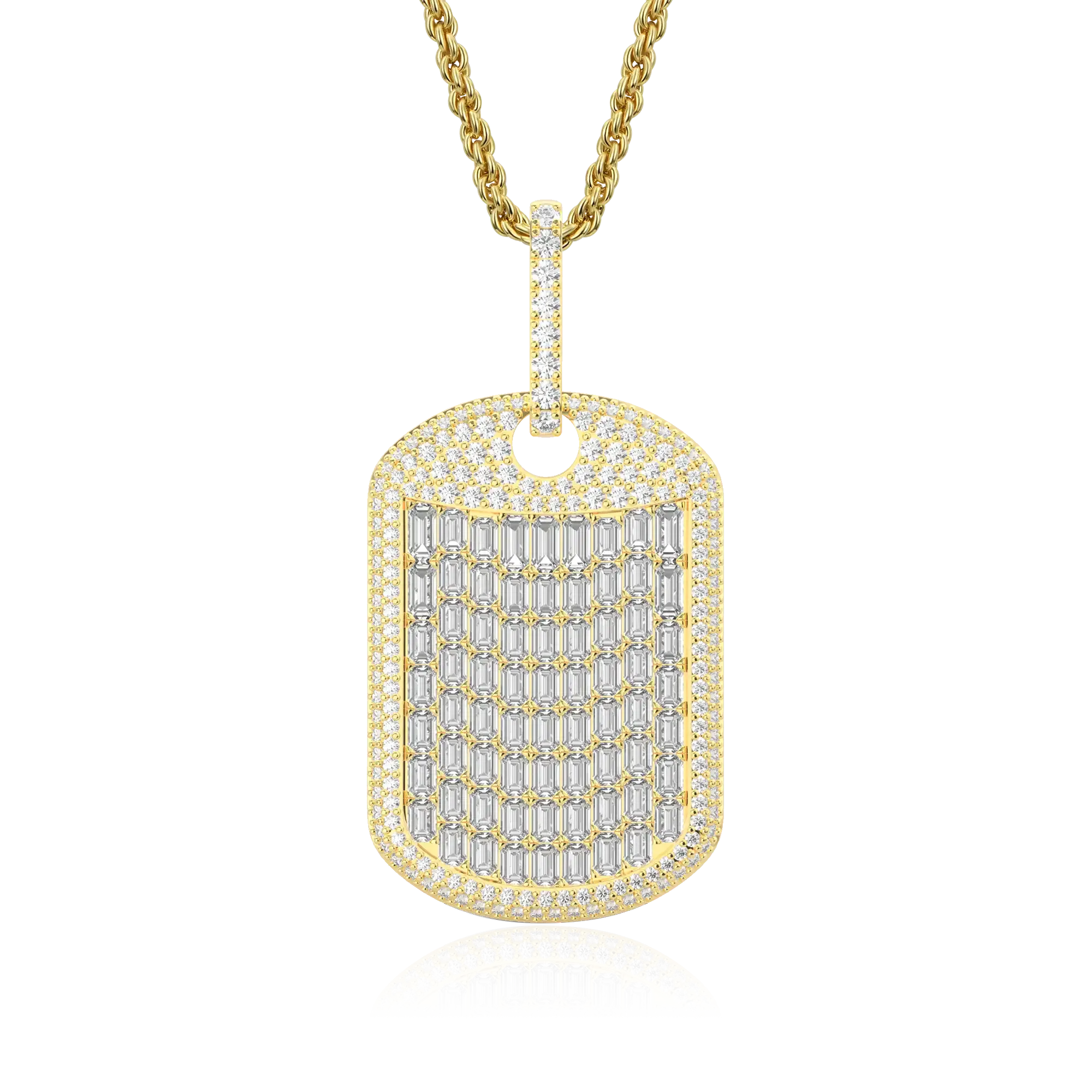 Custom Iced Out Dog Tag Pendant
