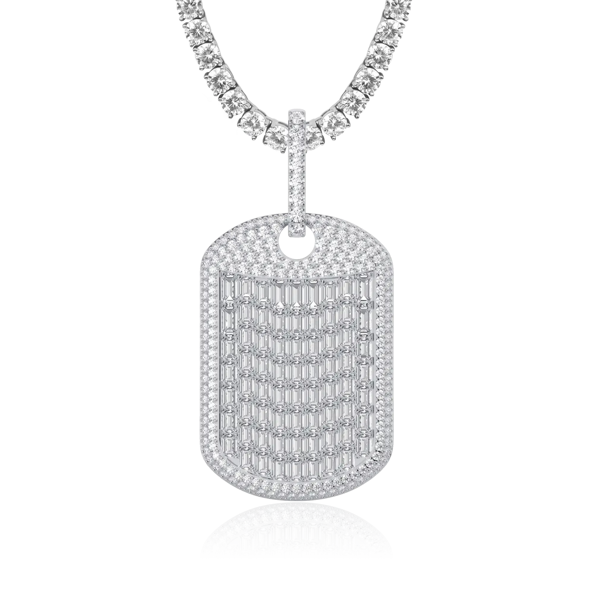 Custom Iced Out Dog Tag Pendant
