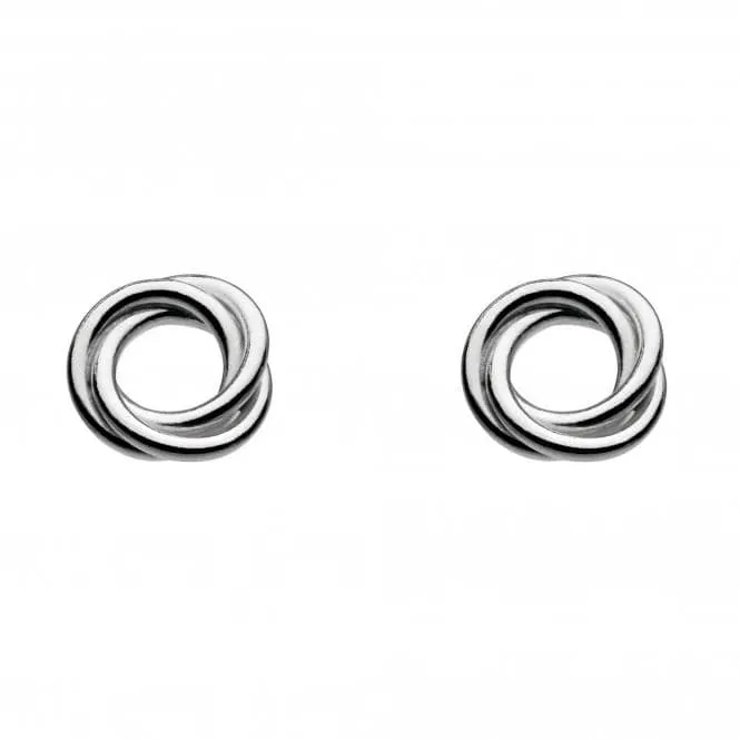 Dew Sterling Silver Coiled Stud Earrings 4419HP016