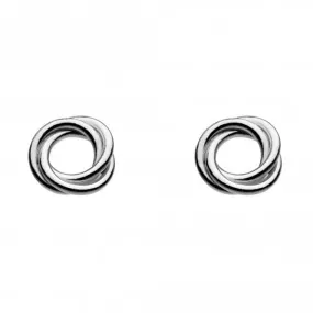 Dew Sterling Silver Coiled Stud Earrings 4419HP016