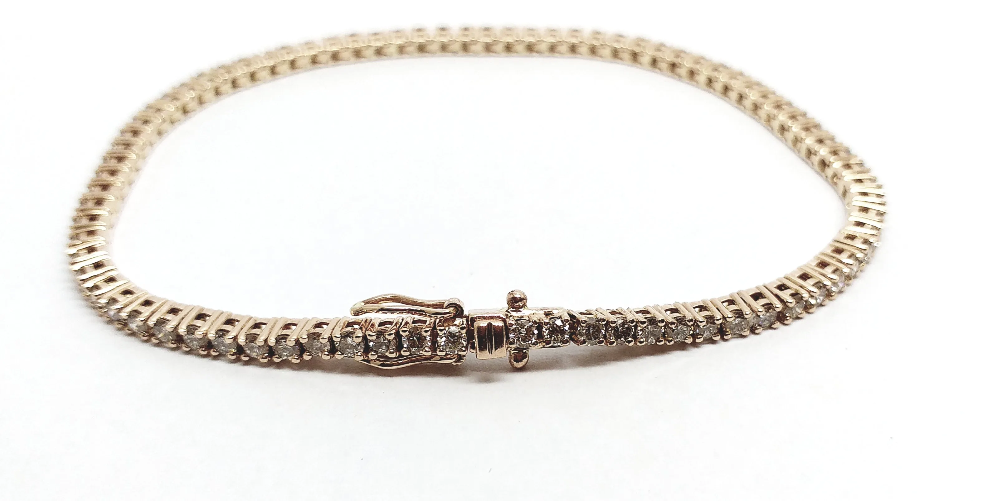 Diamond Tennis Bracelet in 14k Rose Gold (2.91 ct.tw.)AD NO 2110