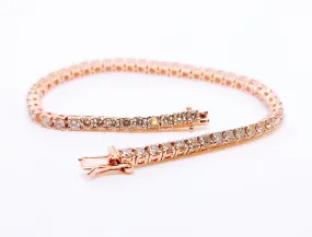 Diamond Tennis Bracelet In 14k Rose Gold (4.50 Ct. Tw.) AD N0 . 2653