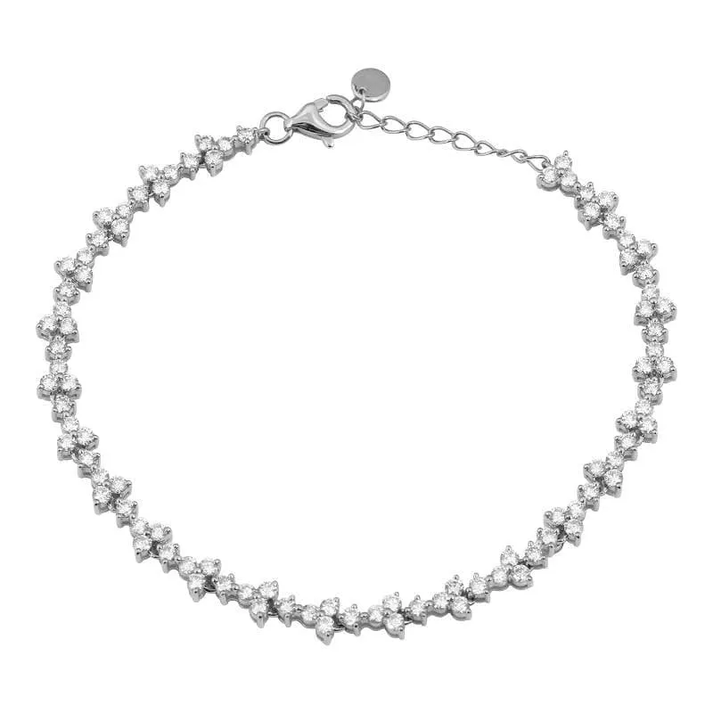 Diamond Trio Strand Tennis Bracelet