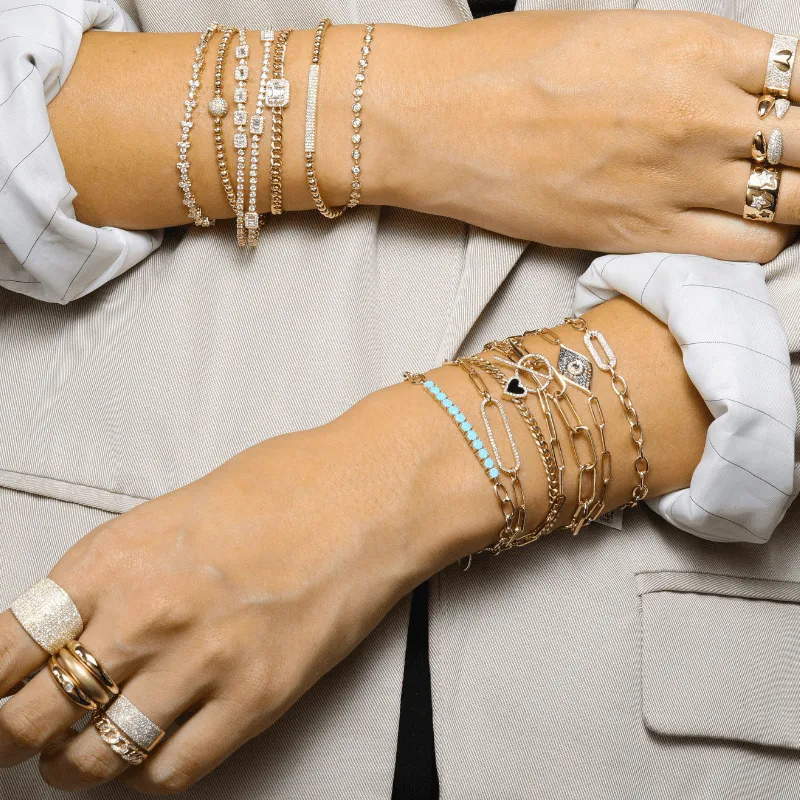 Diamond Trio Strand Tennis Bracelet