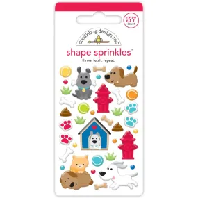 Doodlebug Sprinkles Adhesive Enamel Shapes Throw Fetch Repeat*