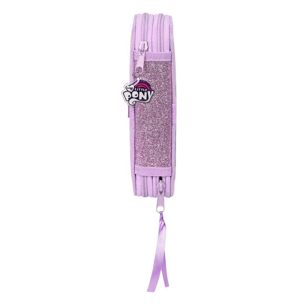 Double Pencil Case My Little Pony Lilac (28 Pcs)