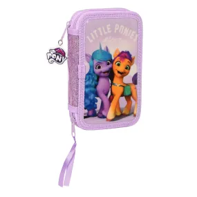 Double Pencil Case My Little Pony Lilac (28 Pcs)