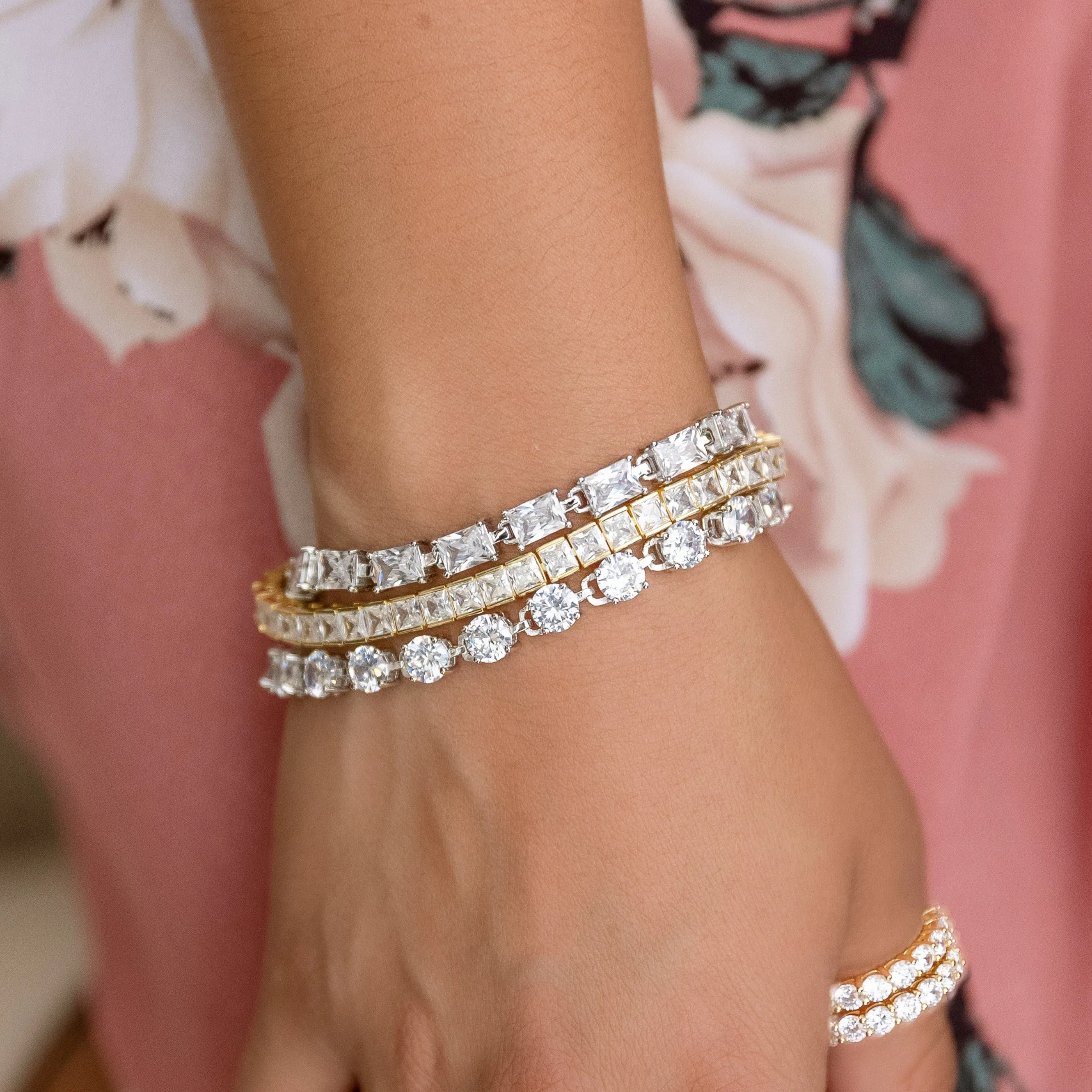 Gold Princess Tennis Bracelet