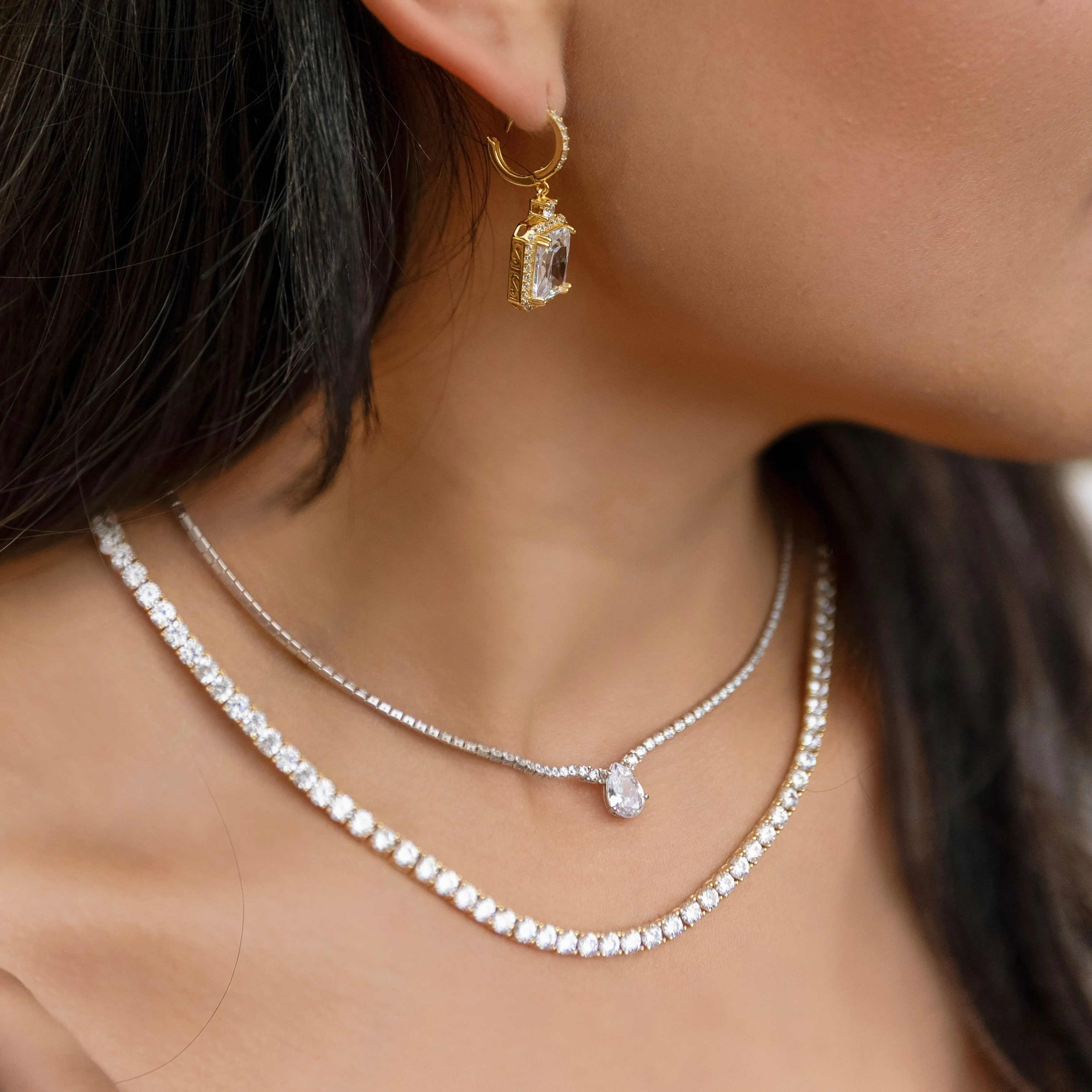 Gold Tennis Necklace