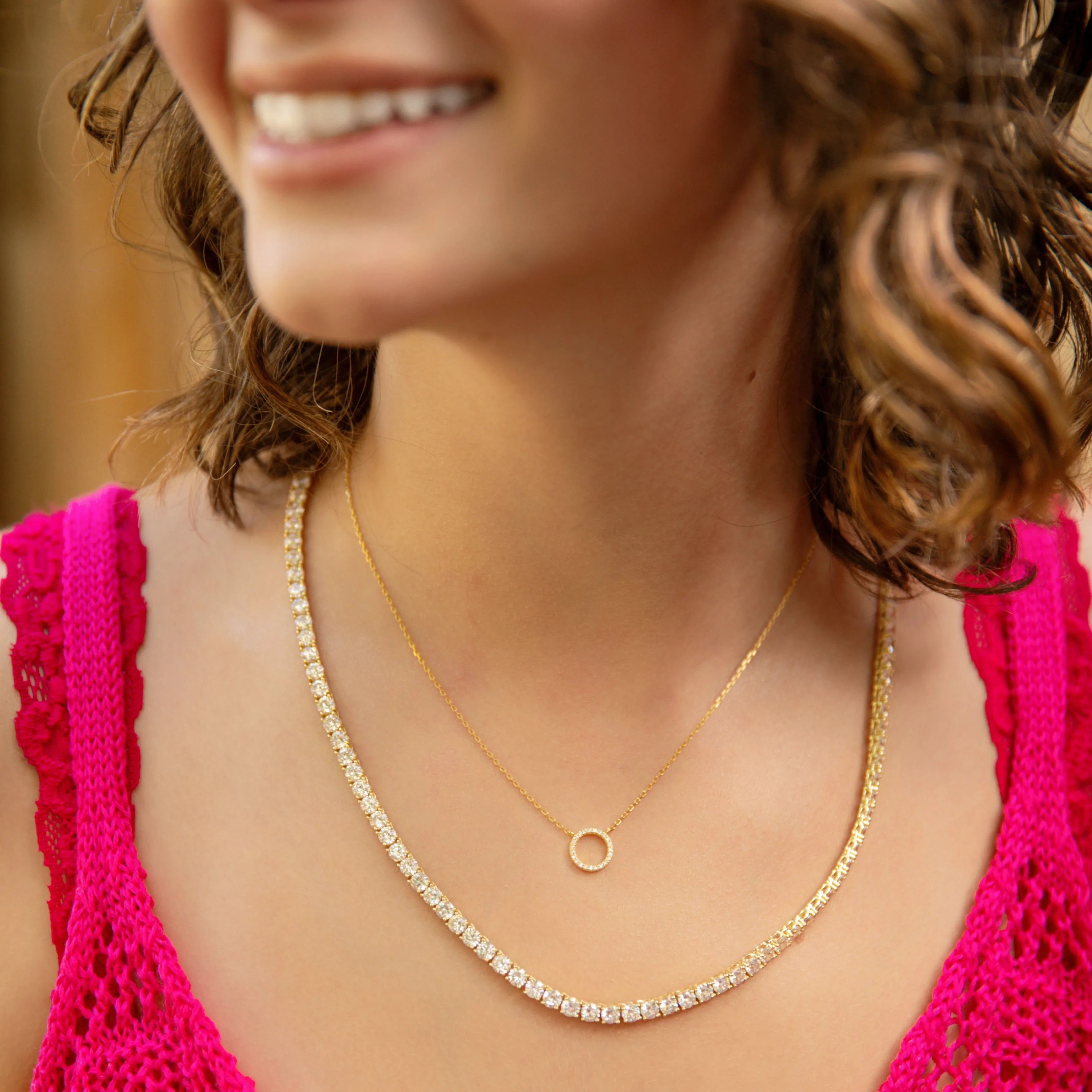 Gold Tennis Necklace