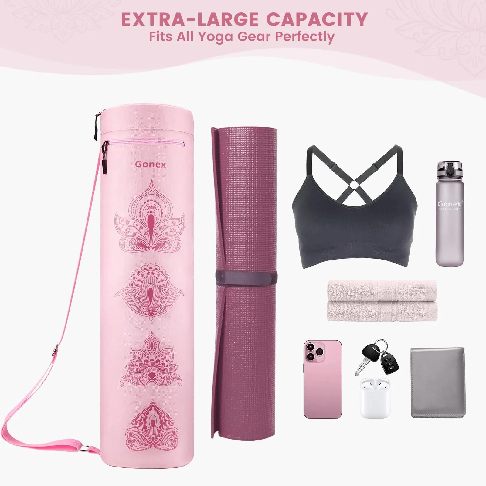 Gonex Yoga Mat Bag, Paisley