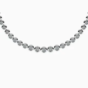 Graduated Diamond Bezel Tennis Necklace