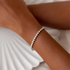 Half Diamond Tennis Bracelet 14k White Gold (1.8 ct tw)