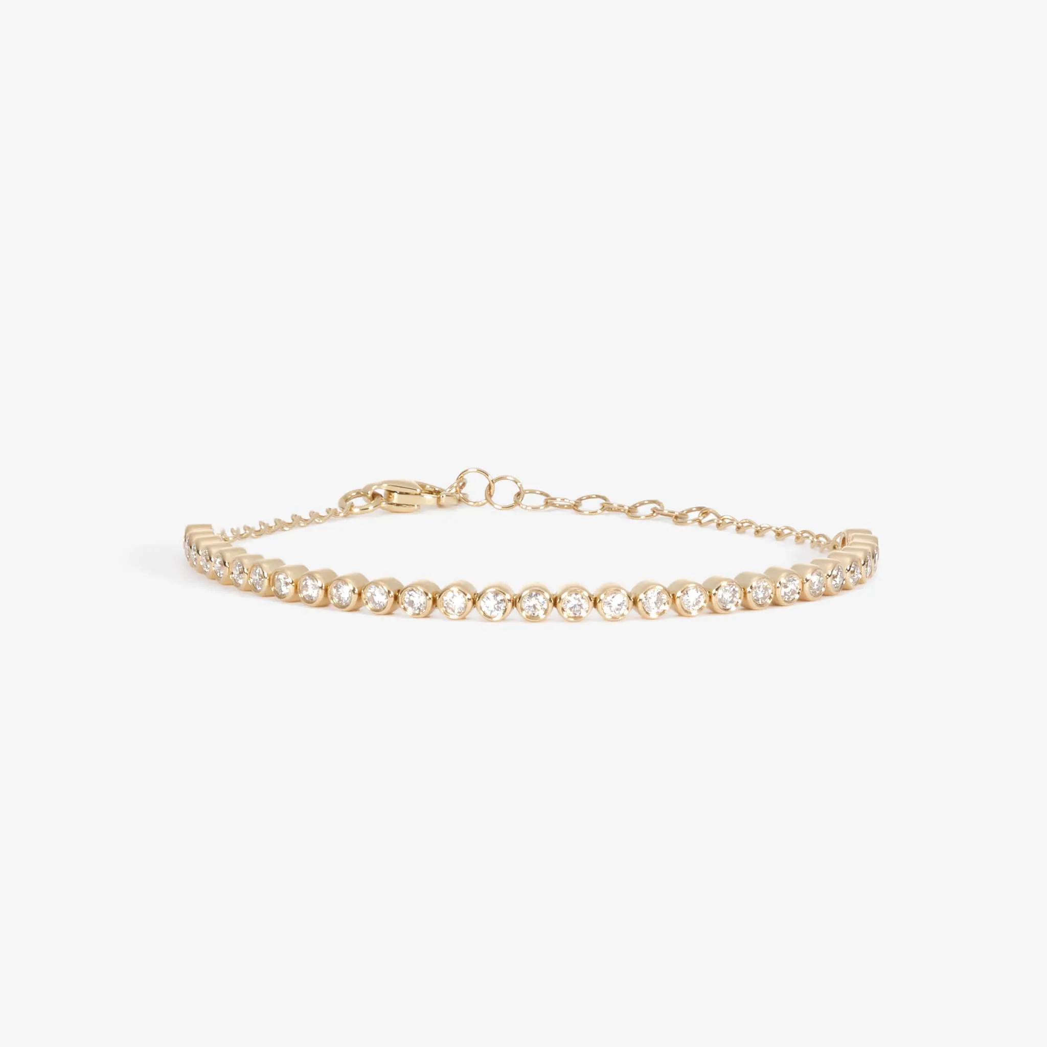 Half Diamond Tennis Bracelet 14k Yellow Gold (1.02 ct tw)