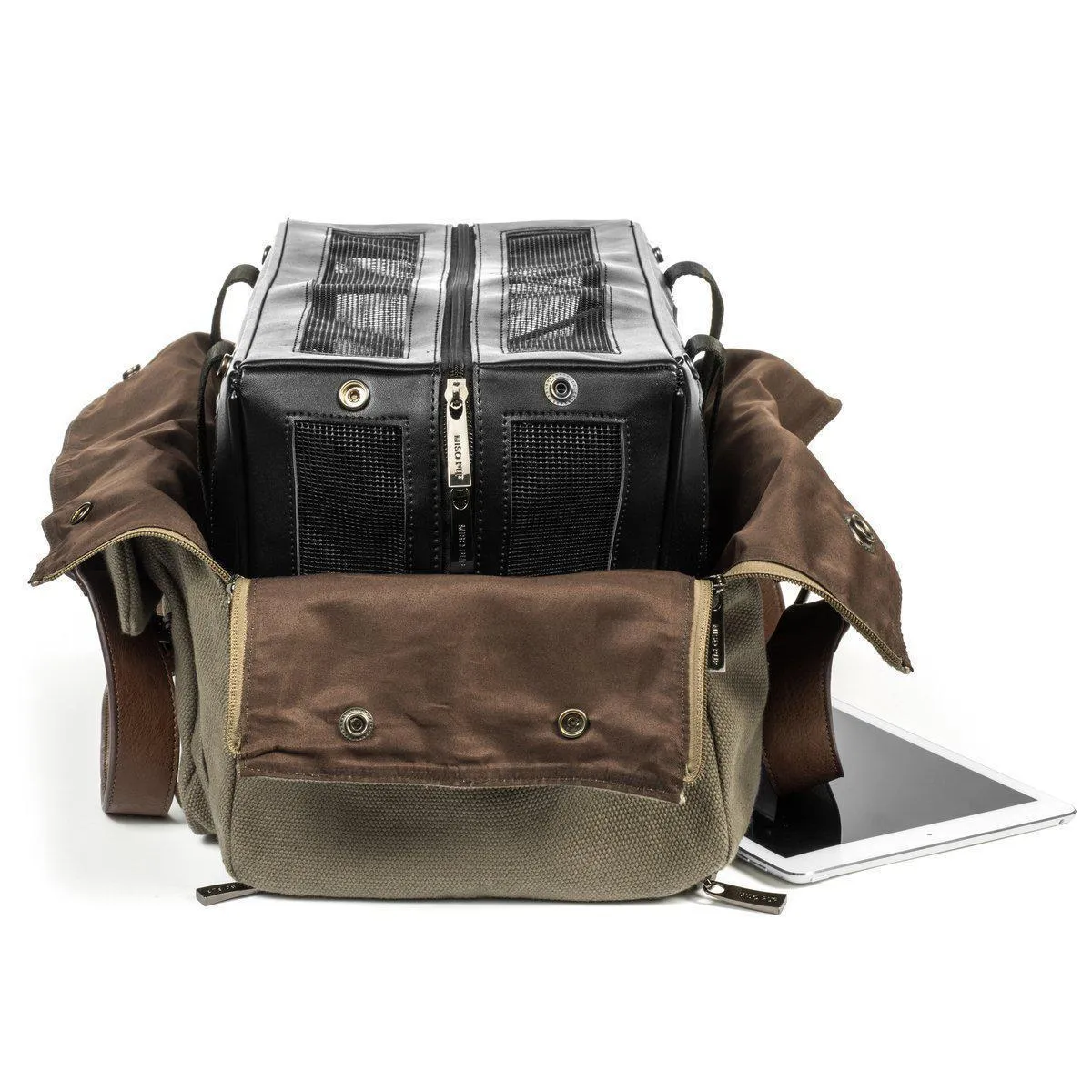 Interchangeable Weekend Canvas Dog Carrier Green