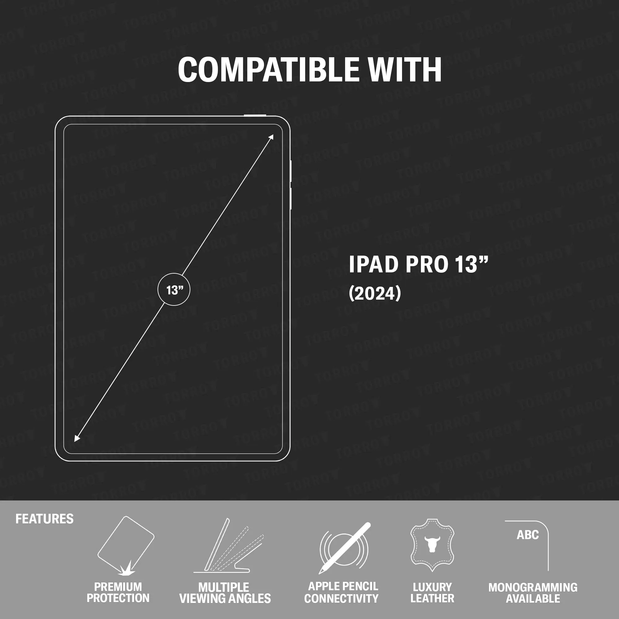 iPad Pro 13" Leather Case (M4, 2024)
