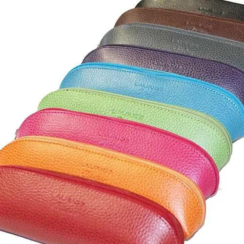 Leather Pencil/Spectacle/Make-Up Case by Laurige - Various Colours