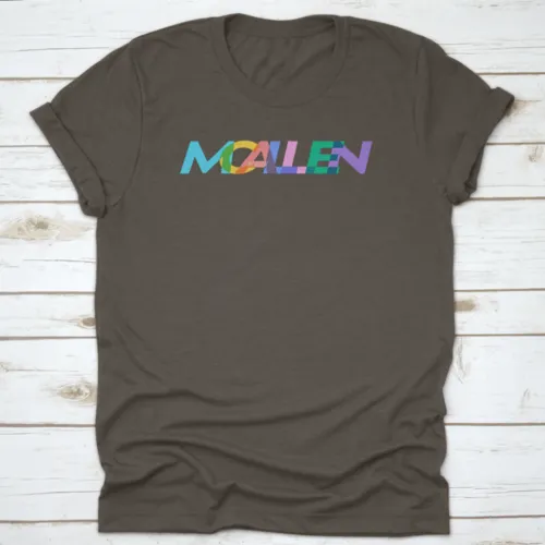Mcallen Colorful Design, City Name On A White Background, Vector