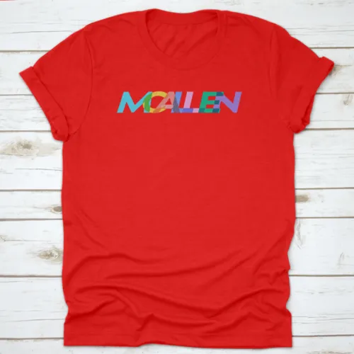 Mcallen Colorful Design, City Name On A White Background, Vector